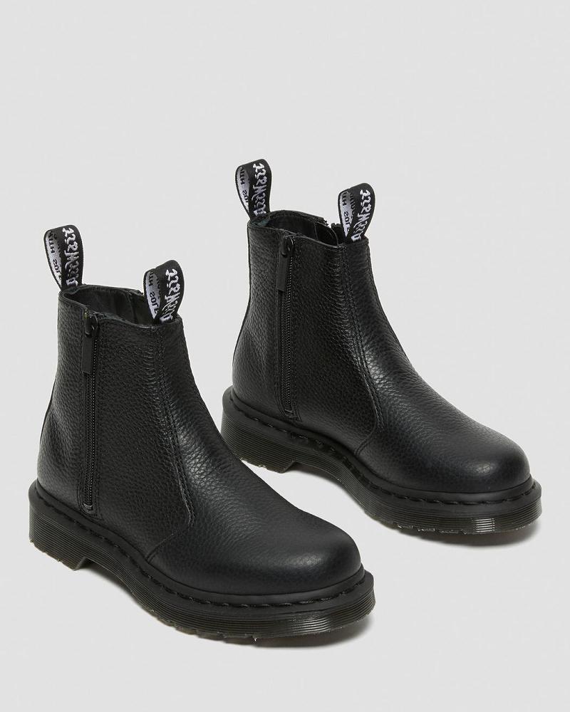 Botines Dr Martens 2976 Cuero Cremallera Mujer Negros | MX 78DFM